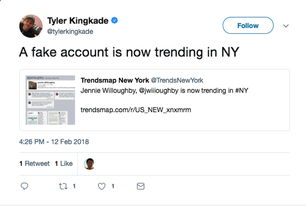 However, the fake kept spreading and fooled many Twitter users, including reporters, commentators, and attorneys. The account was also trending in New York.