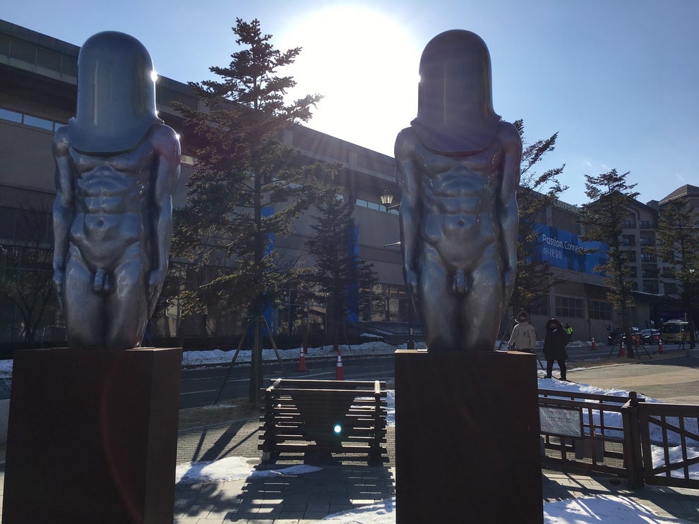There Are Three Giant Penises In Front Of The Olympics Media Village