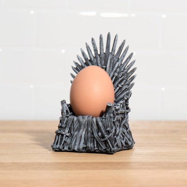 And an iron throne for your egg so it can rule over the seven courses of your breakfast.