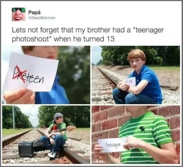 This teenager's photoshoot: