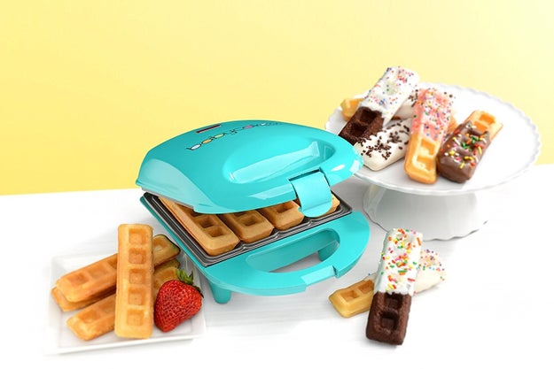 A cute waffle stick maker because long waffles are ideal for dipping and dipping is ideal for a happy life.
