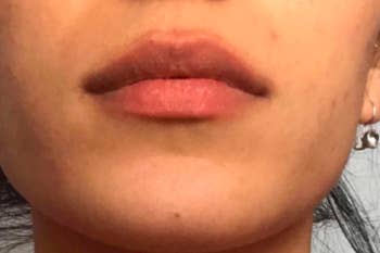 reviewer's lips looking smooth