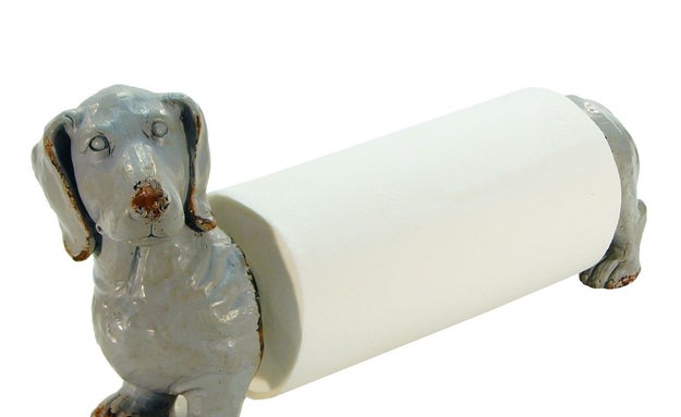 A freestanding paper towel holder for those with extra counter space and style.