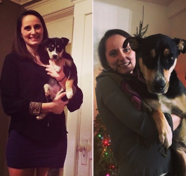 42 Wholesome Pictures Of People Who Have Grown Up Alongside Their Dogs
