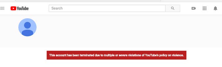 A message on the Nikolas Cruz YouTube page showed that the account had been deleted Wednesday night.
