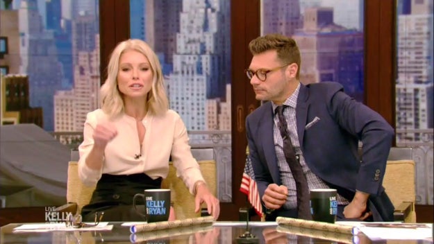 Ripa squelched potential complaints that a talk show host should avoid delving into a sensitive issue like gun violence, saying, "In this moment, I am a mom of three kids that go to school and I had to talk my kids off a ledge this morning because they were afraid to go to school.”