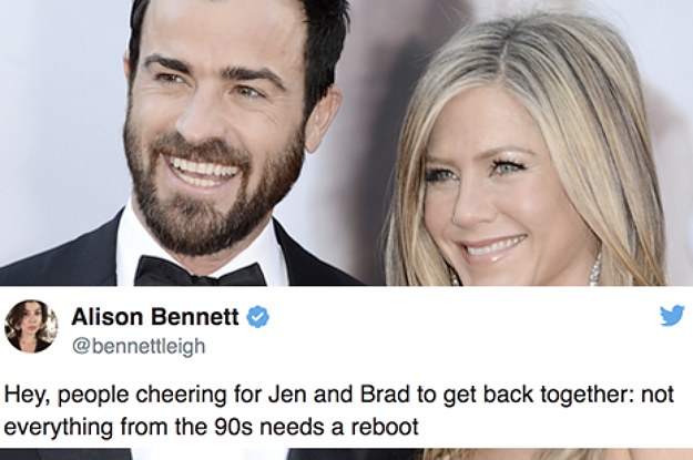 Jennifer Aniston Is Separating From Justin Theroux And People Want Her To  Call Up Brad Pitt