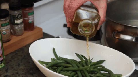 After boiling, your veggies will be hot and steaming — and steam means "they're losing moisture." The best way to fight this (and make sure your veggies don't dry out and get wrinkly) is to coat them in something waterproof like oil or butter to keep "the moisture and goodness" inside the veggies. Check out the whole video here.