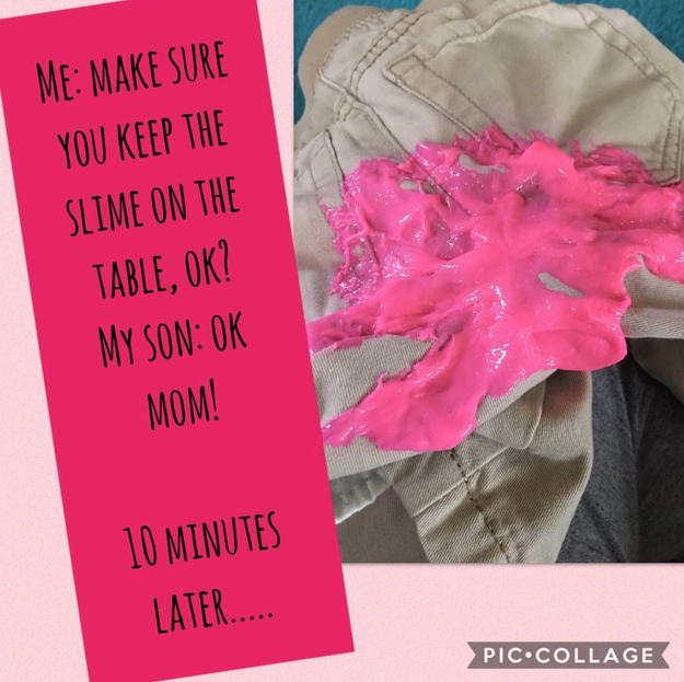 This mom who trusted her kid with slime.