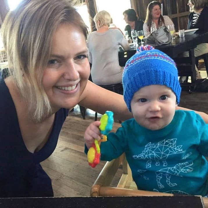 Luisa Caruana and her son Elliot.
