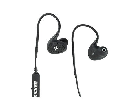 This waterproof and wireless earbuds from Kicker is perfect for an active lifestyle. Lightweight design and adjustable ear bands resist fallout, even with extreme movement, while the three sets of color-coded silicone tips create a custom in-ear seal so your sound moves with you.