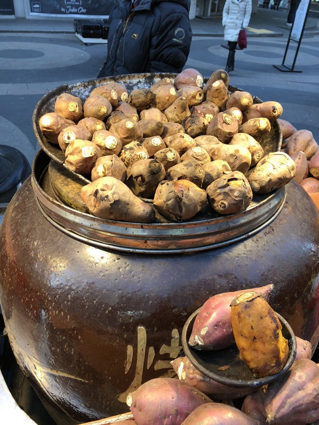 Literally just a whole sweet potato: $3