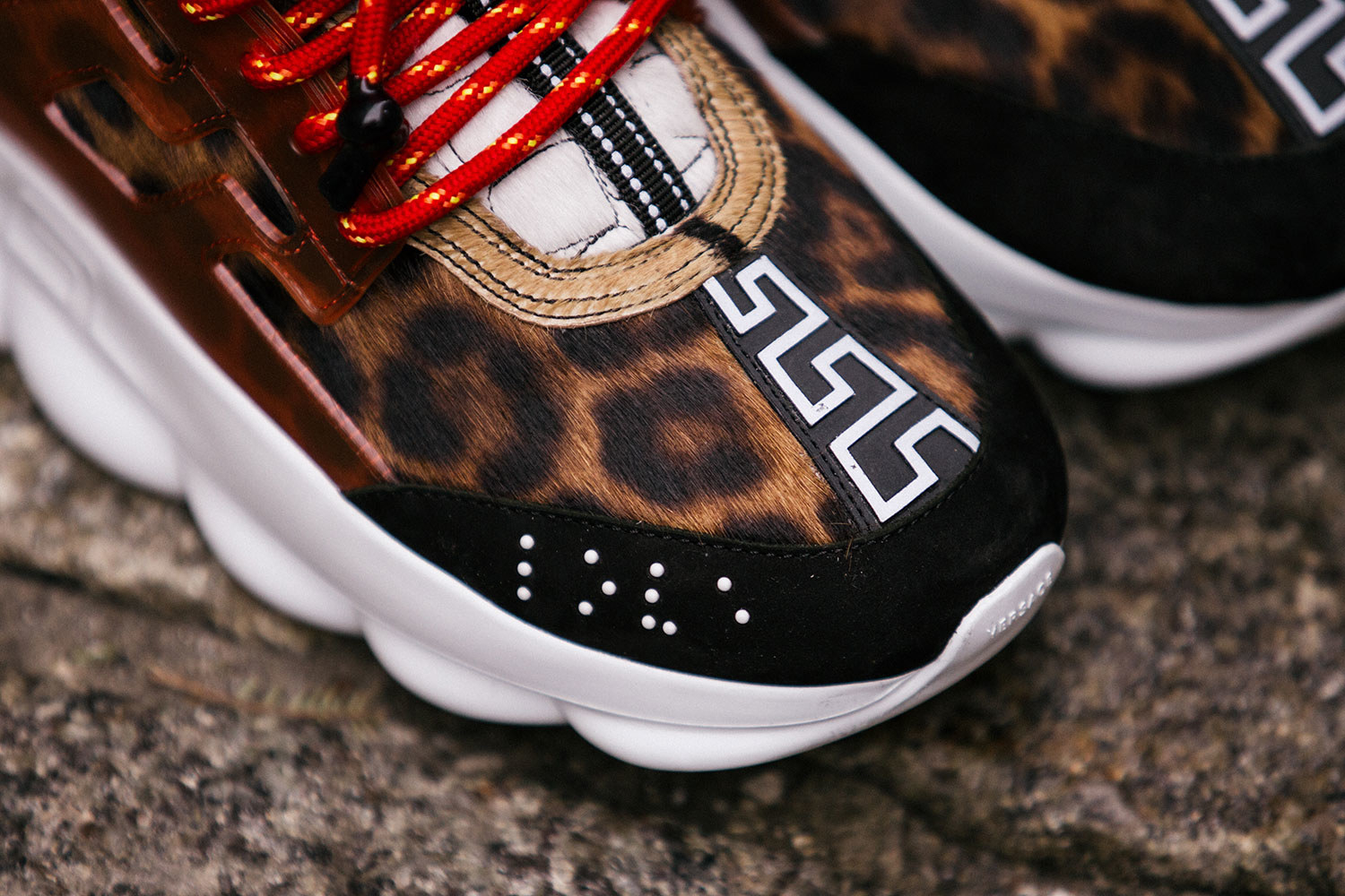 What else would you expect from a collaboration between Italian fashion house Versace and Atlanta-bred rapper 2Chainz? Completely over-the-top in every way, the ostentatious kicks were dubbed the Chain Reaction sneakers due to their link-shaped outsole. Shown on the Versace runway in a variety of colorways, the different options included floral patterns and cheetah prints, finished off by rope laces.