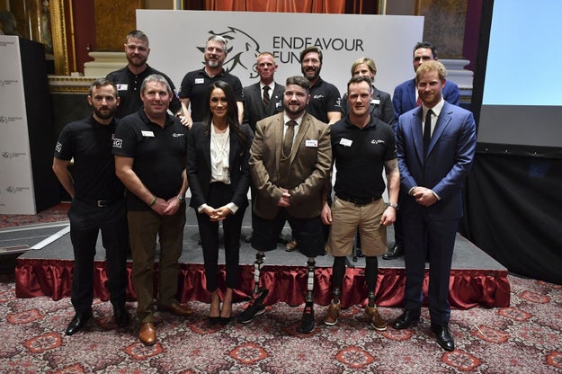 Markle and fiancé Prince Harry were in London presenting at the Endeavour Fund Awards, a charity which "seeks to help wounded, injured, and sick ex-service personnel achieve their ambitions in the fields of sport and adventurous challenge," according to Buckingham Palace.