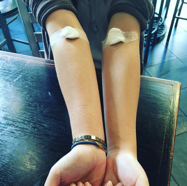 Having to get poked at every prenatal visit...