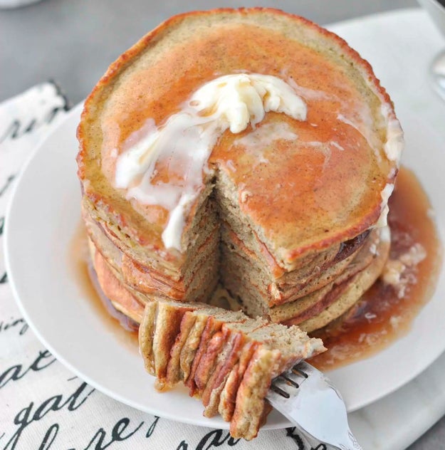 Banana Nut Protein Pancakes