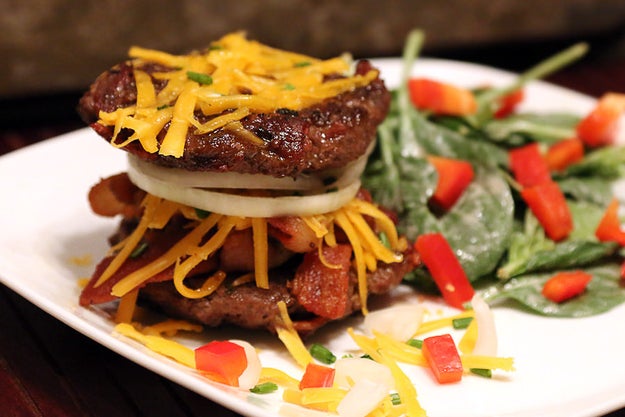 Inside Out Bacon Burger