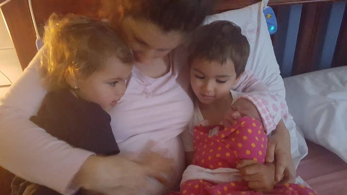 Sigrid Bethel and her children.