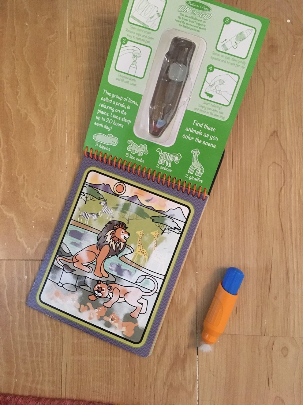 Melissa and Doug Water Wow Safari, No Mess Colouring Books