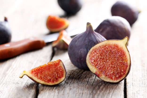 Figs have wasps in them.