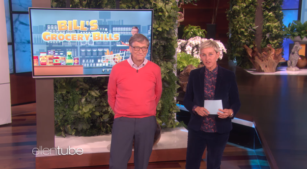 And since it was his first time on the show, Ellen decided they should play a game. And what game do you play with one of the richest men in the world? Guess the Grocery Store Prices, of course!