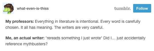 Just 19 Hilarious Tumblr Posts About Writing