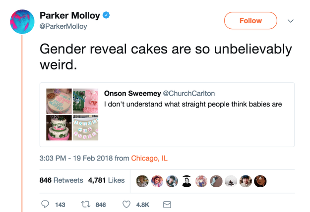 The tweet, which has now been reweeted more than 55,000 times, started a whole thread about the cakes.