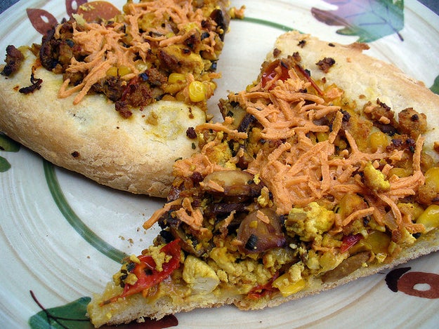 Or how about something more experimental like a tofu scramble breakfast pizza?