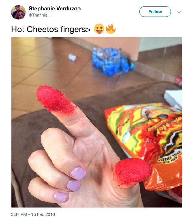 Cheetos Finger Dust Name Reveal