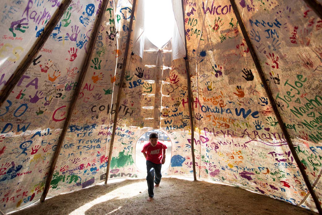 Sacred Stone Camp near Cannon Ball, North Dakota, on Sept. 10, 2016.