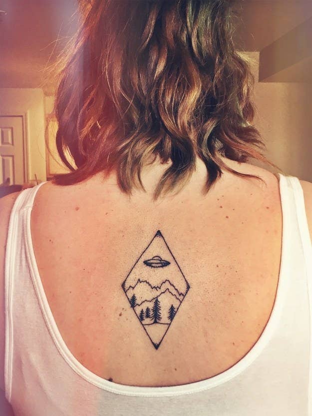 "Oddly, my most sentimental tattoo is my X-Files tattoo. That show, specifically Scully, had a profound impact on my childhood and who I grew up to be. The X Files solidified in my mind that women could be whatever, do whatever, and be as badass as any man could ever be and more." — LainaGrace