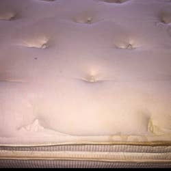 Stain mostly gone from mattress after using product 