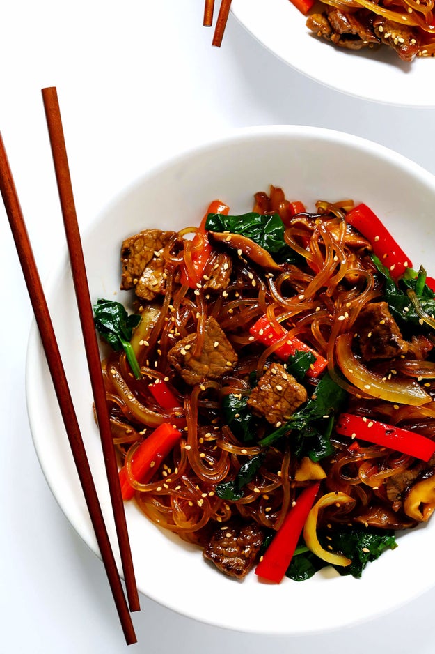 Japchae (Korean Noodle Stir-Fry)