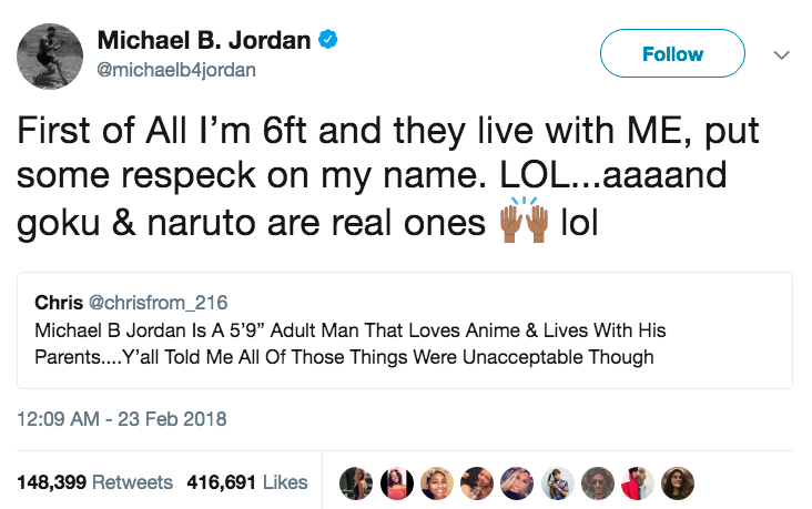 Michael B. Jordan Saw A Shady Tweet 