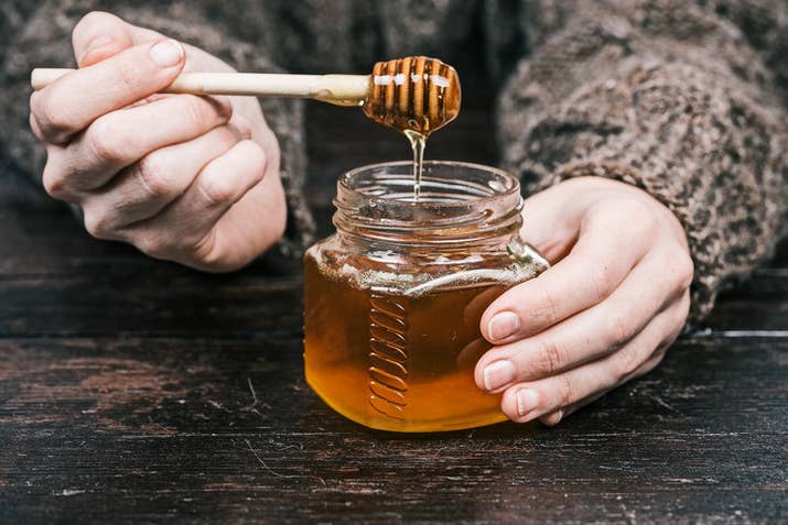 The acidity, lack of water, and the presence of hydrogen peroxide in a sealed jar or bottle of honey is the secret to its eternal shelf life.