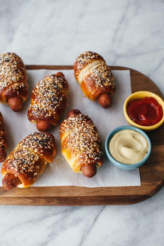 Pretzel Challah Bagel Dogs