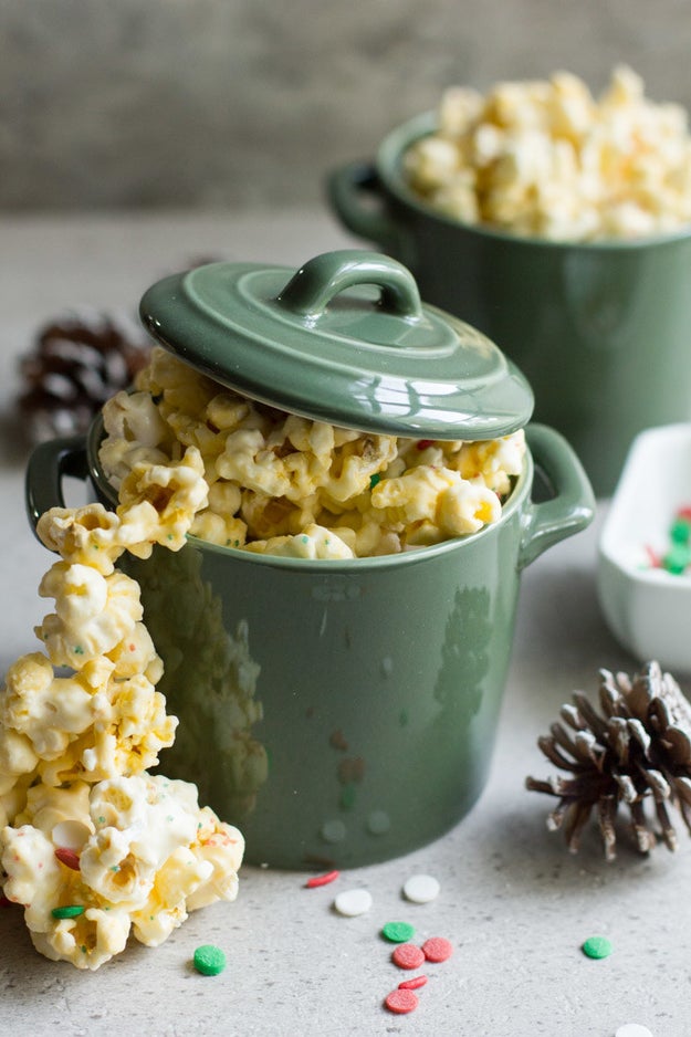 White Chocolate Covered Popcorn