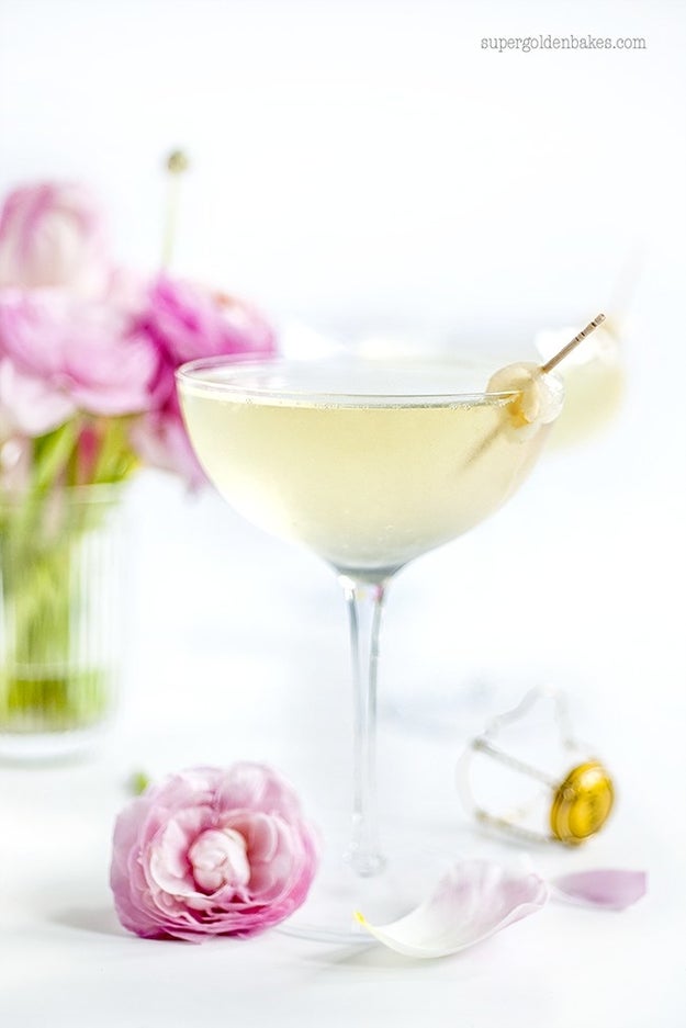 Lychee French 75 Cocktail