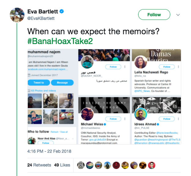 Bana is notorious among these accounts, and has become something of a meme for this particular pocket of Twitter.