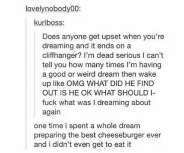 18 Tumblr Posts About Dreams That Will Keep You Awake Tonight Who knew feminists could be so funny!? 18 tumblr posts about dreams that will