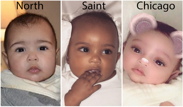 In Kim's tweet, she said Chicago looks a little bit like both of her siblings. What do you think?