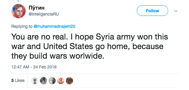 But pro-Assad and pro-Russia Twitter accounts are currently smearing Najem as a fake.