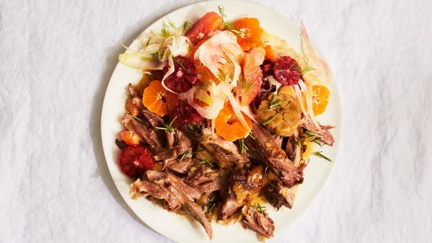 Lamb Shoulder with Citrus-Fennel Salad