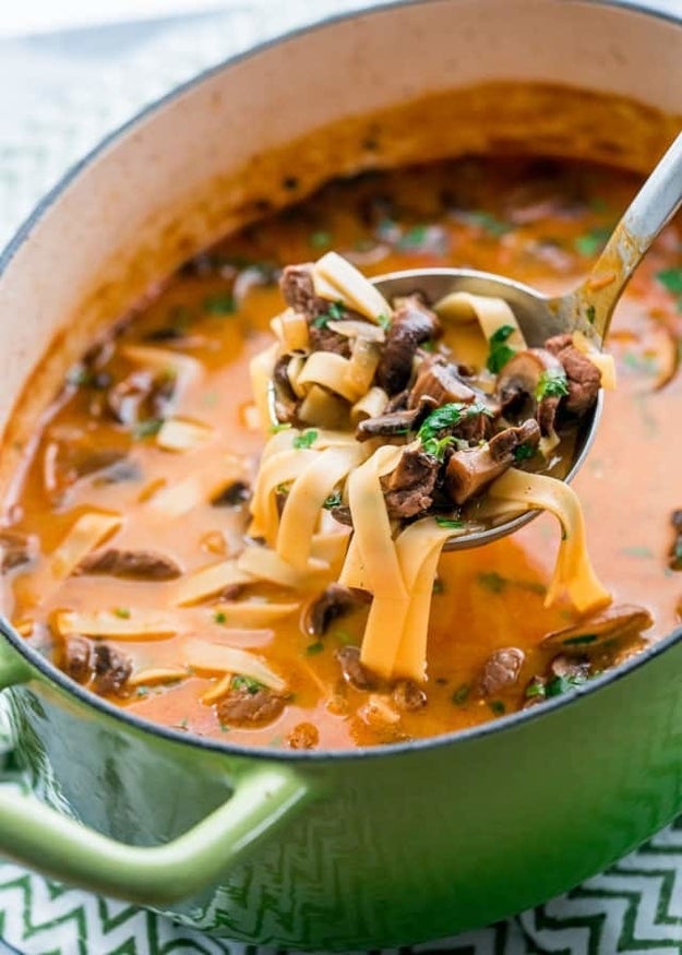 One-Pot Beef Stroganoff Soup