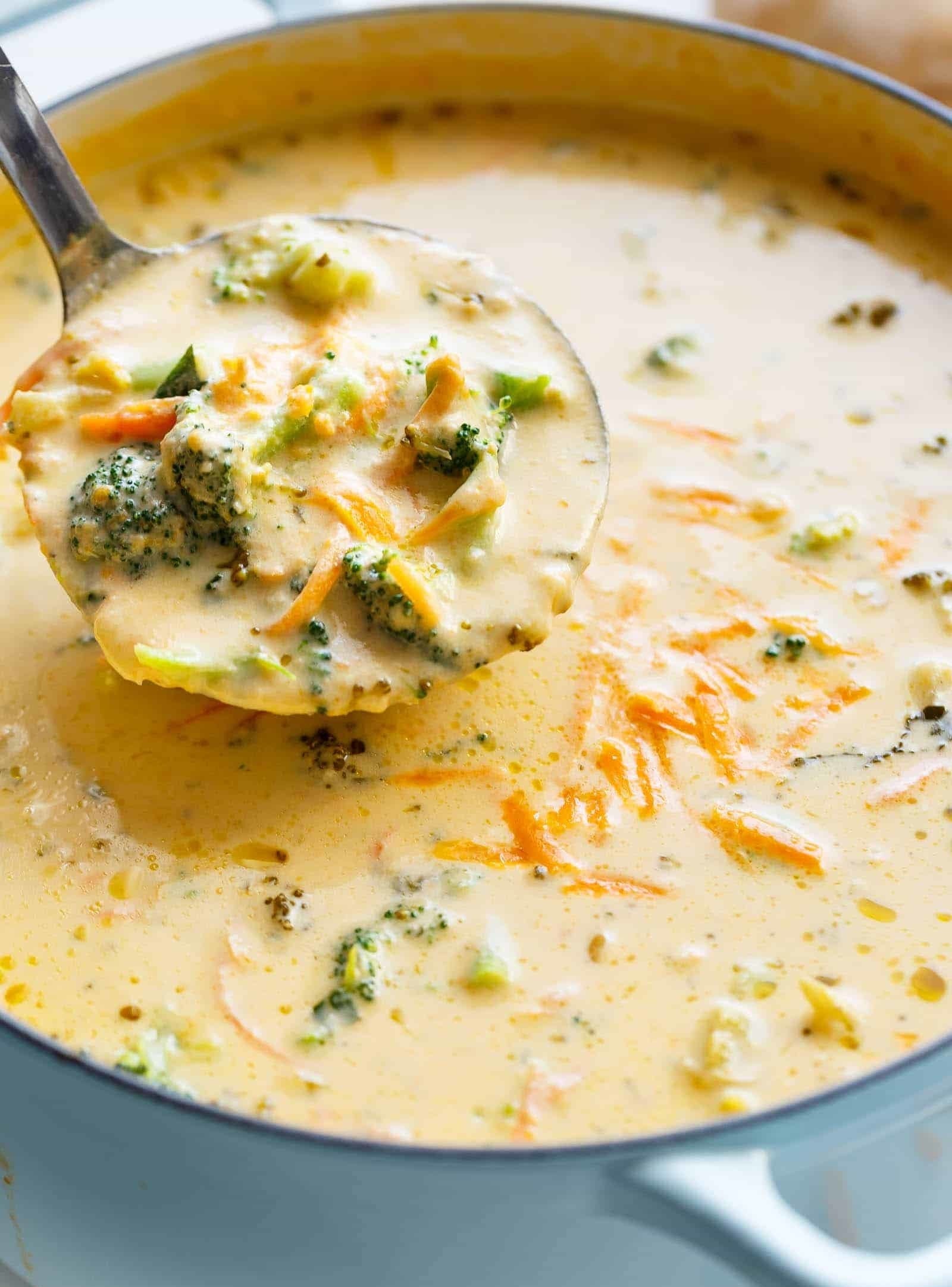The best way to eat your veggies is simmered in a decadent parmesan and cheddar cheese broth. Get the recipe.