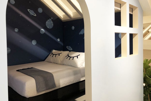 The 3,000-foot "sleep shop" at 627 Broadway in New York has six "birdhouses," constructed to resemble bedrooms where shoppers can try out Casper's mattresses and adjustable bed frames.