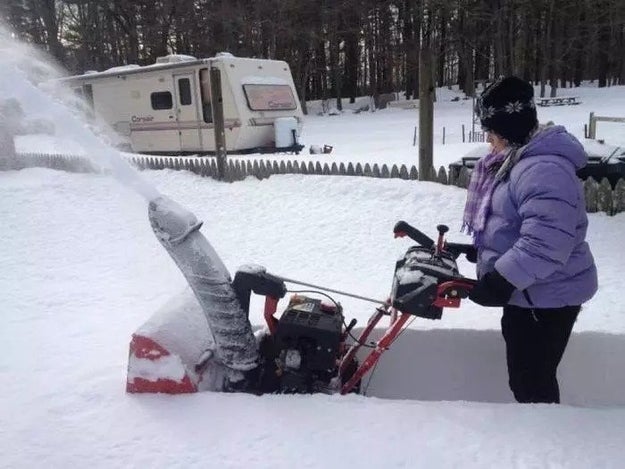 Technically a snowblower, not an ejaculating penis.