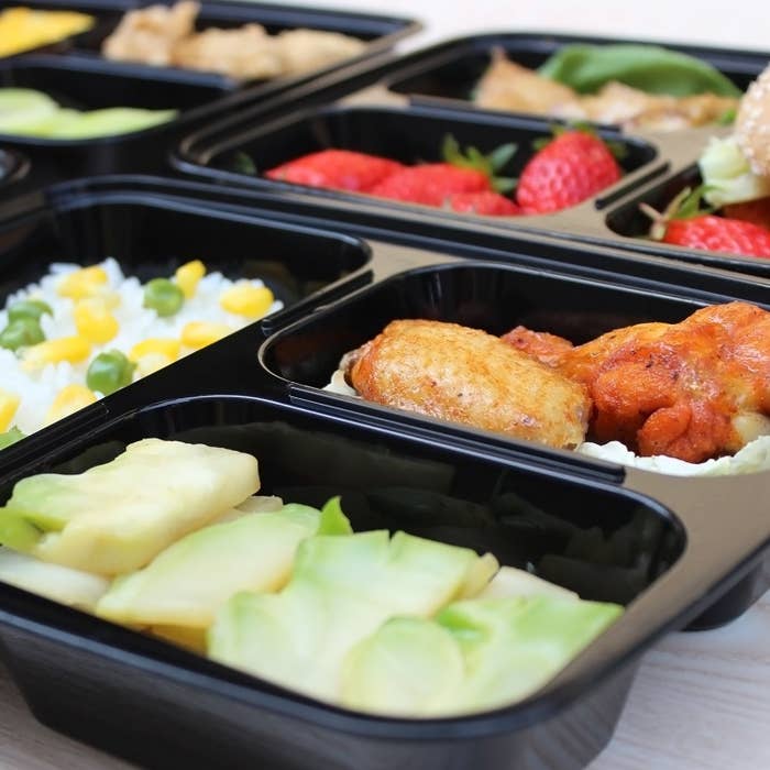 Containers are BPA-free, and microwave- and dishwasher-safe.Promising review: "These are perfect. Came in the mail today and made my husband's dinner for work in it. Not only did it survive the trip, but microwaved perfectly. The compartments are deep enough that you can even put soup in it. Keeps the food separate in its three compartments. Great for moms on-the-go like myself. Or for portion control. Makes preparing healthy meals more practical. Love them." —Tosha PittsPrice: $19.99
