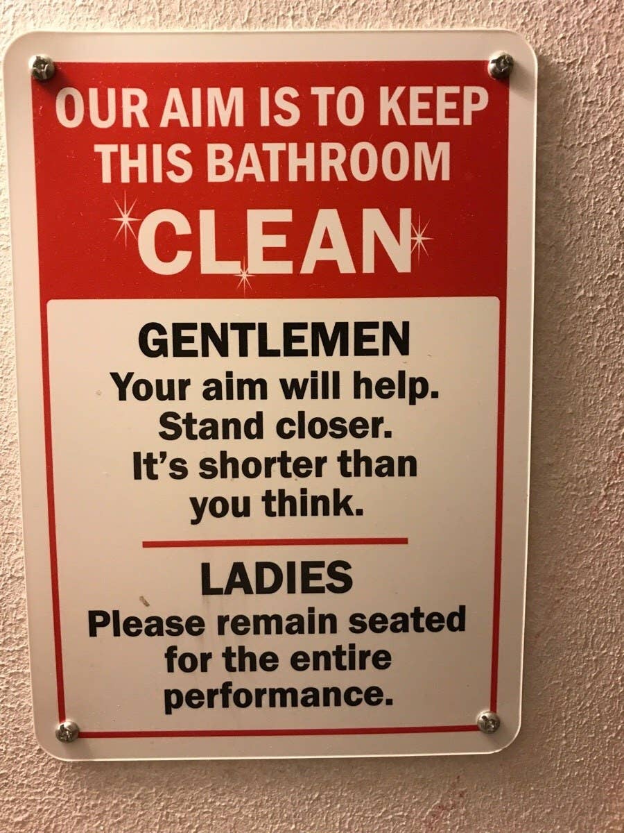 19 Signs Found In Bathrooms That Are So Funny You Might Pee A Little