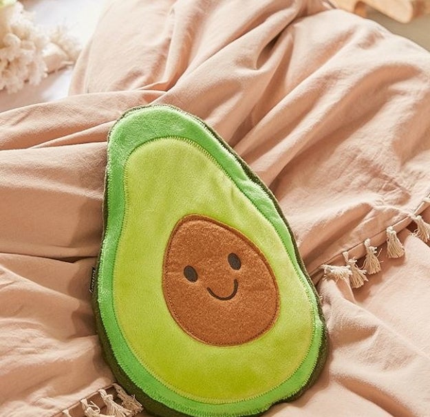 A heatable avocado pillow stuffed with natural buckwheat grains and lavender to give you sweet dreams about your next brunch date.